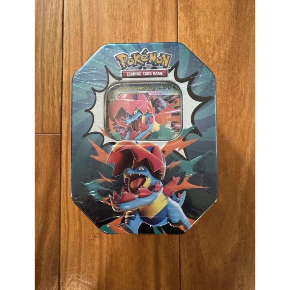 Pokemon Mega Evolution Ascended Heroes Tin Mega Feraligatr EX NEW Sealed